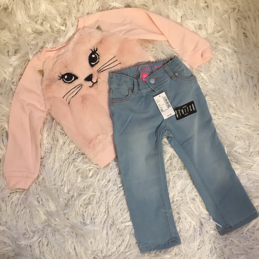 New The Children’s Place Girl’s Super Stretch Denim Jegging Jean